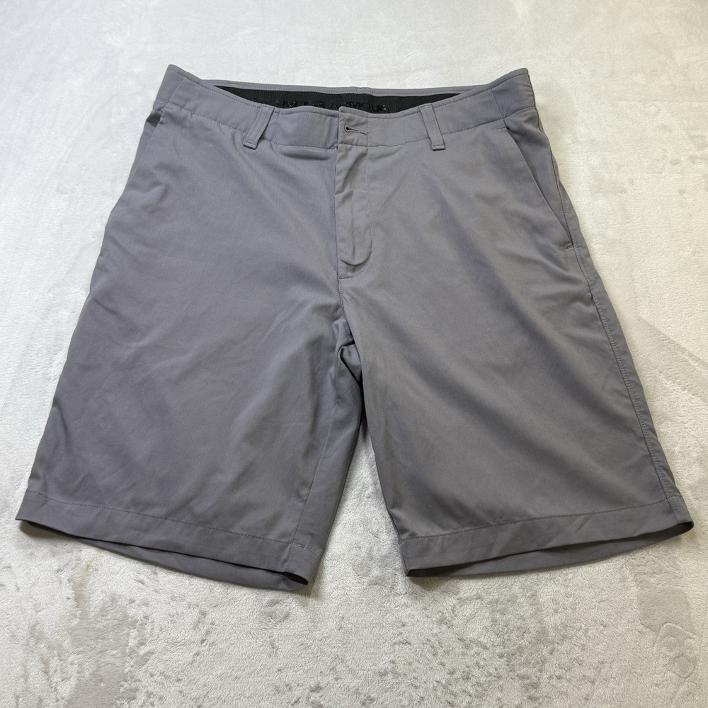 Under‎ Armour Golf Shorts Men 34 Gray Performance Stretch Chino Casual